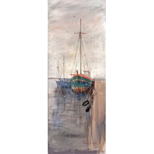 Abdul Hameed, 12 x 36 inch, Acrylic on Canvas, Seascape Painting, AC-ADHD-018